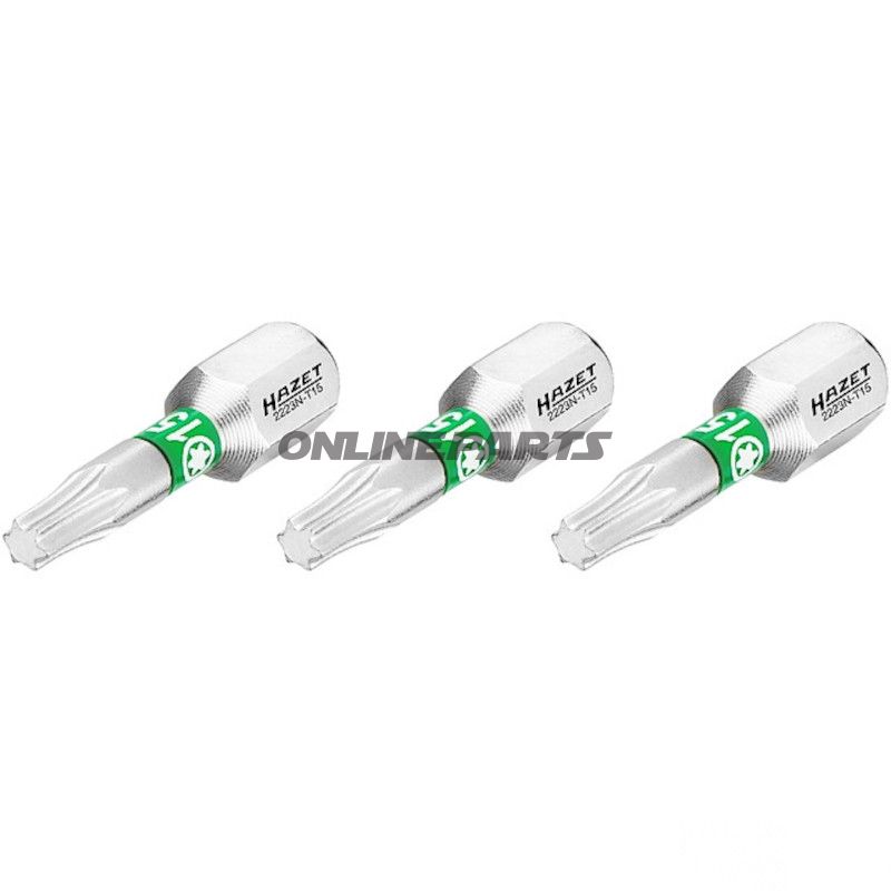BIT TORX T15 1/4Z 3 DELE 25 mm 1/4Z=6,3 mm