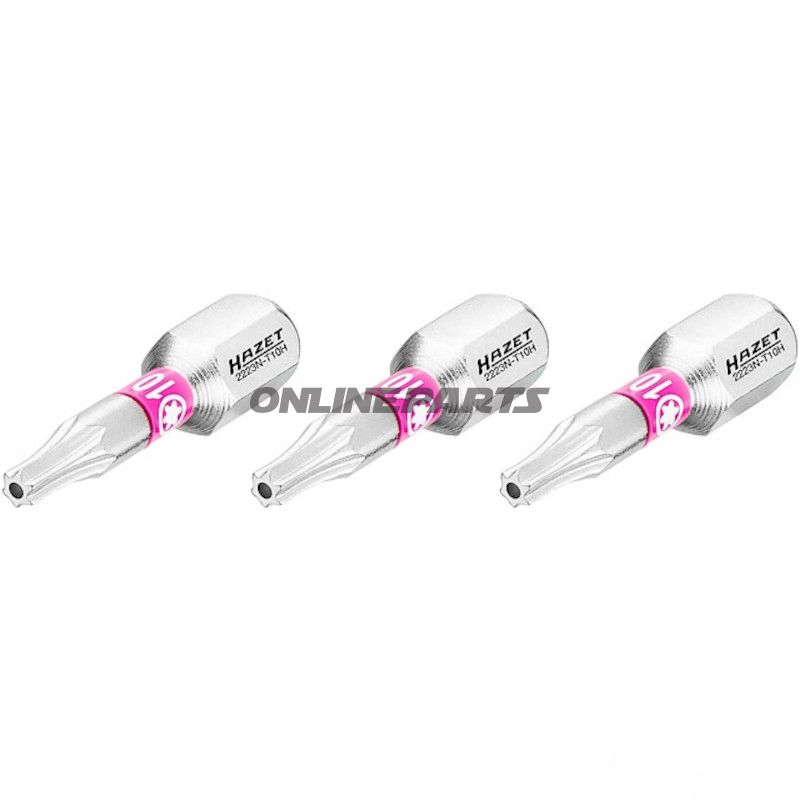 BIT TORX T10H 1/4Z 3 DELE 25 mm 1/4Z=6,3 mm