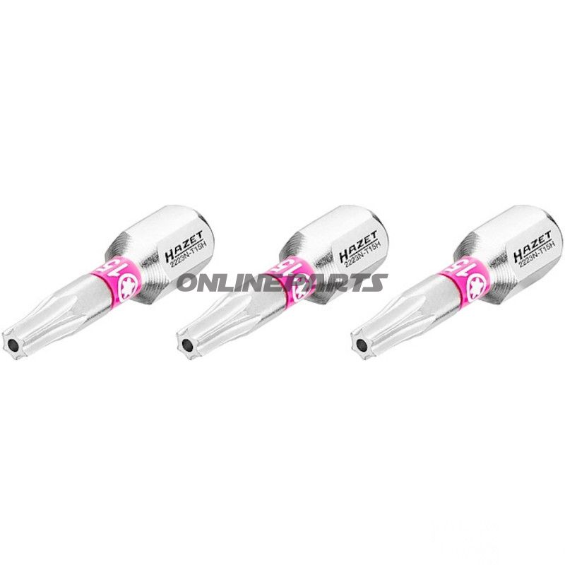 BIT TORX T15H 1/4Z 3 STK 25 mm 1/4Z=6,3 mm