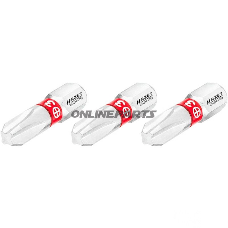 BIT KR SCHL PH3 1/4Z 3 STK 25 mm 1/4Z=6,3 mm