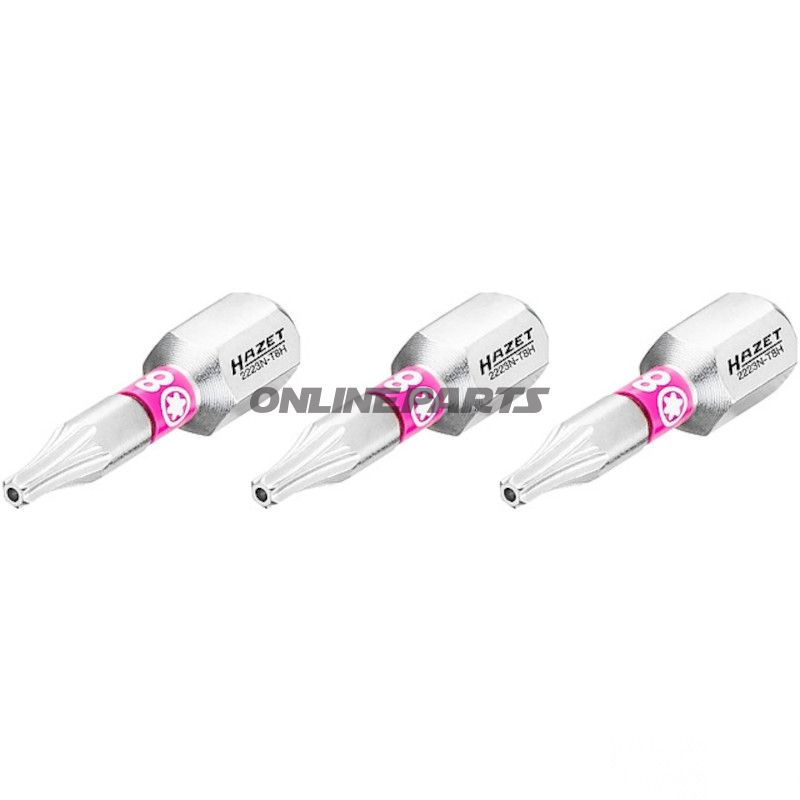 BIT TORX T8H 1/4Z 3 DELE 25 mm 1/4Z=6,3 mm