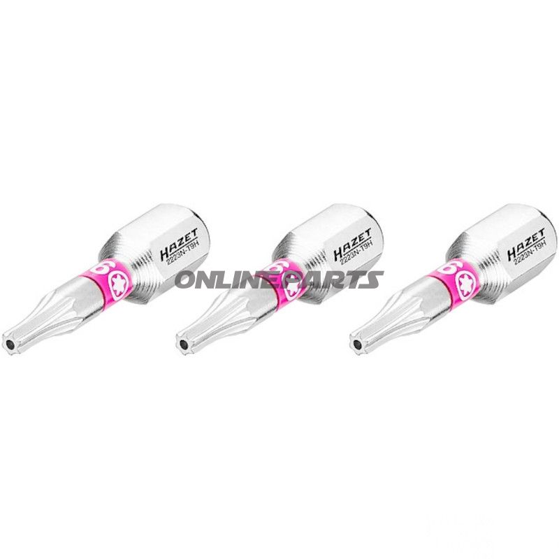 BIT TORX T9H 1/4Z 3 DELE 25 mm 1/4Z=6,3 mm