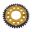 Tandhjul Dobbelt 38T stigning 420 guld ZF indvendig diameter 058 bolt cirkel 090