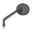 Spejl sort Universal Daytona venstre aluminium