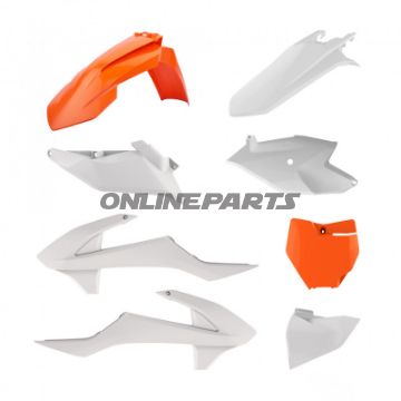 Komplet sæt orange/hvid
