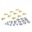 KUPPELHOVED BOLT KIT M6X1MM 20MM ALU GULD