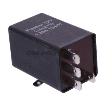 Blinkrelæ elektrisk 12V 4 poler
