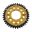 Tandhjul Dual 39T Pitch 420 guld ZF indvendig diameter 058 Bolt Cirkel 090