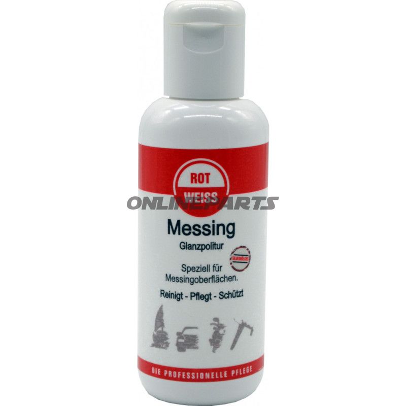 POLSK HØJGLANS 150ML RØD-HVID MESSING