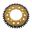 BAGESTE TANDHJUL DOBBELT 43 TANDHØJDE 520 GULD ZF INDVENDIG DIAMETER 100 BOLT AFSTAND 120