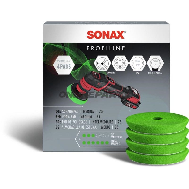 Skumpude medium 75 mm 4 stk SONAX