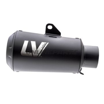Lyddæmper SBK Rustfrit Stål LV-10 Slip On Fuld sort