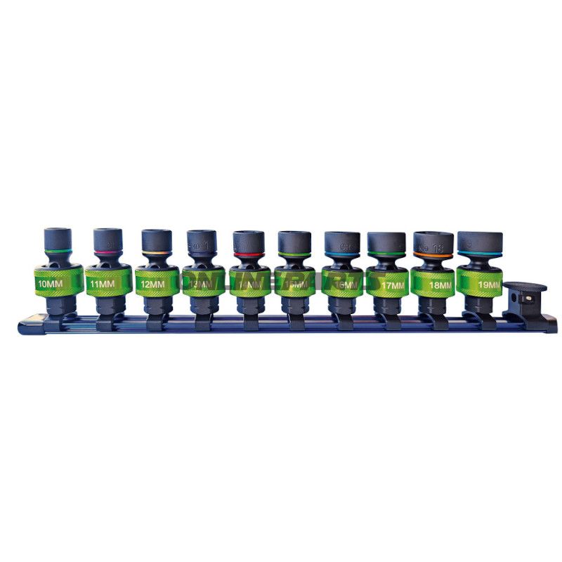 KRAFTMØTRIK GEL SÆT 3/8 10 STK 10-19MM