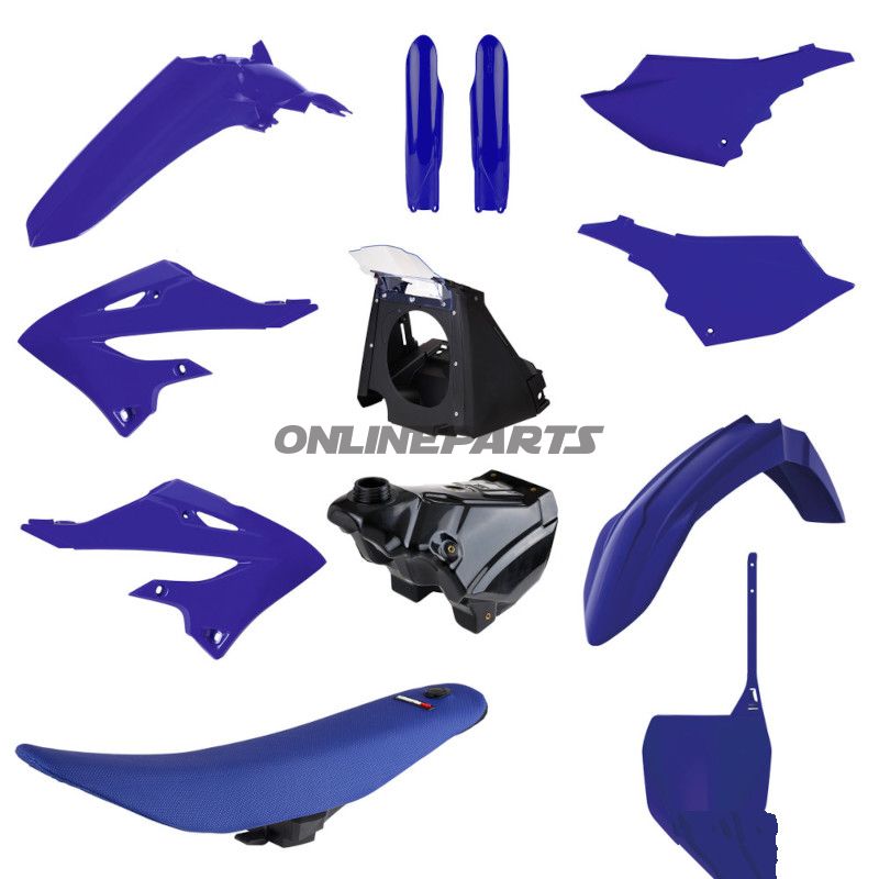 Komplet sæt blå/sort bl.a. Yamaha YZ 250 2T 
