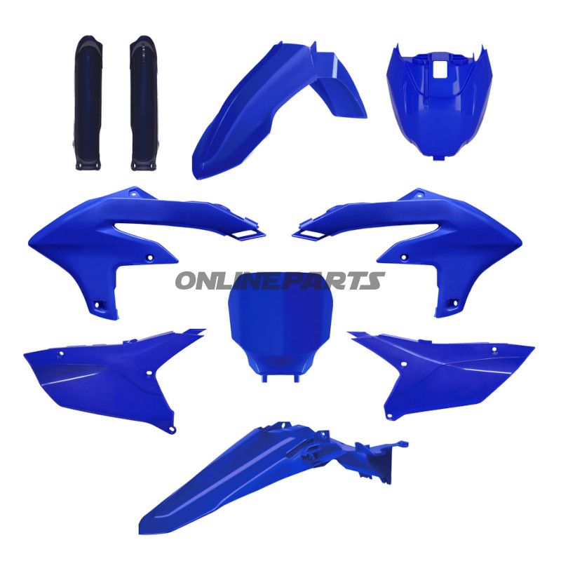 Komplet sæt blå bl.a. Yamaha YZ 450 F 