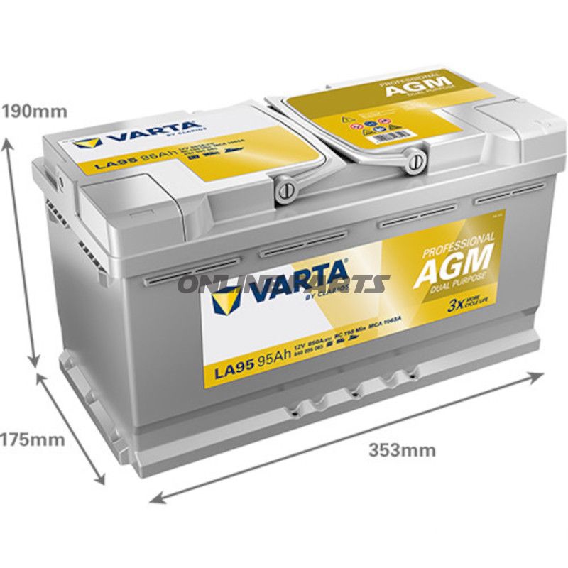Starter- og forsyningsbatteri 12V 95AH AGM ID PROF DP MQ 1510067