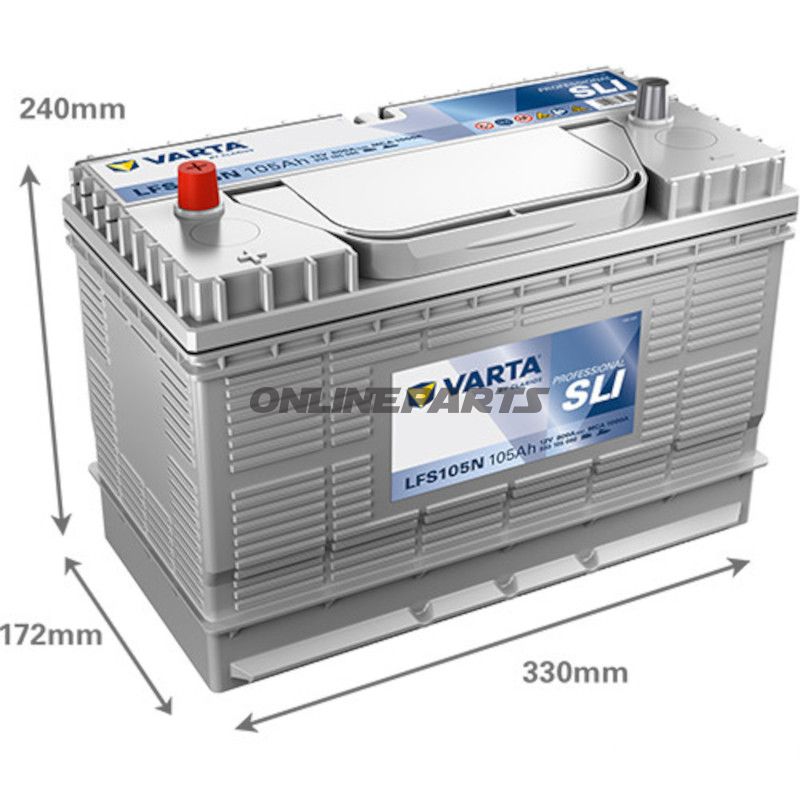 STRT 12V 105AH SLI ID Professionelt batteri