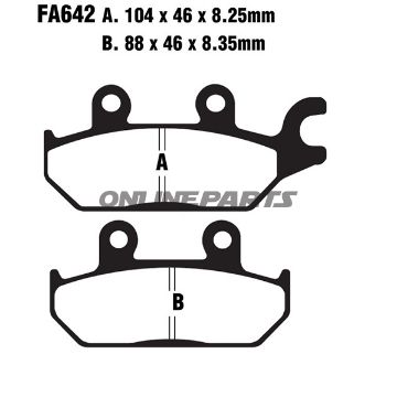 EBC sintrede bremseklodser FA642R til offroad