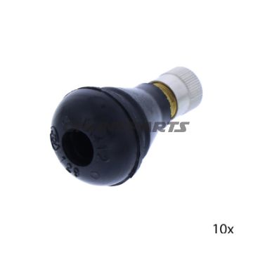 Dækventil JMP 11.3 mm TR412S med metalkappe, 10 stk