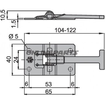 Billede af Dørholder 104 mm 338.10.33