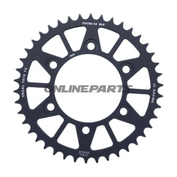Tandhjul JT Sprockets 42 tænder, 520, sort aluminium
